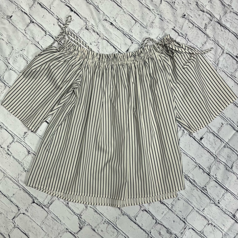 Striped Off-Shoulder Women's Top